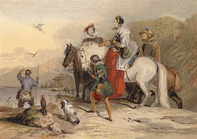 Hawking Partisi by Edwin Landseer