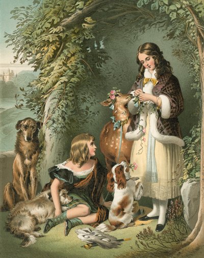Stafford Marki ve Leydi Evelyn Gower (Sutherland Çocukları) by Edwin Landseer