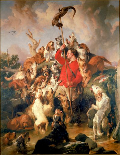 Otter Mızraklı, Aberdeen'in Otterhounds Kontu, 1844 dolayları (tuval üzerine yağlı boya) by Edwin Landseer