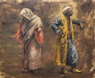 İki Figürün İncelenmesi, ca. 1878. by Edwin Lord Weeks