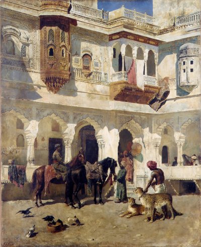 Bir Avla Başlayan Rajah, ca. 1885. by Edwin Lord Weeks