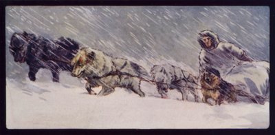Bir Esquimaux Kızak Köpeği Takımı (renkli taş) by Edwin Noble