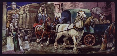 Clydesdale Atları İş Başında by Edwin Noble