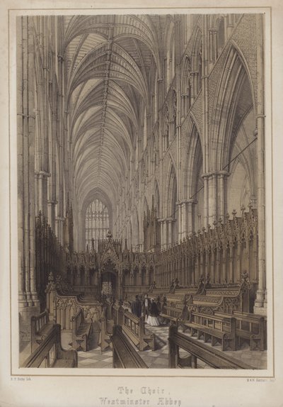 Koro, Westminster Abbey, Londra (renkli taş) by Edwin Thomas Dolby