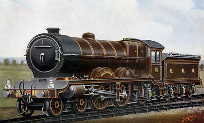 Dördüncü Köprünün Karşısı: Kuzey Britanya Demiryolu için Aberdonian "Atlantik" tipi Motor by Edwin Thomas Rudd