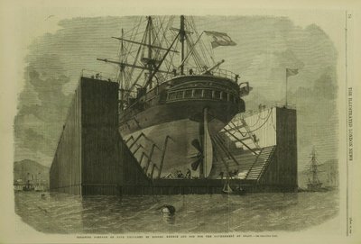 Messrs. Rennie and Son tarafından İspanya hükümeti için hazırlanan yüzer duba veya rıhtım by Edwin Weedon