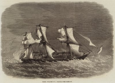 ಸ್ಕ್ವಾಲ್ ಟರ್ಕ್‌ನಲ್ಲಿ HMS ಪೈಲೇಡ್ಸ್ by Edwin Weedon