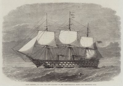 HMS Victoria, 102 Guns, Akdeniz Filosunun Yeni Amiral Gemisi by Edwin Weedon