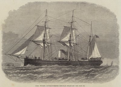 HMS Wyvern, Çift Taretli Demir Kaplı Buharlı Ram by Edwin Weedon