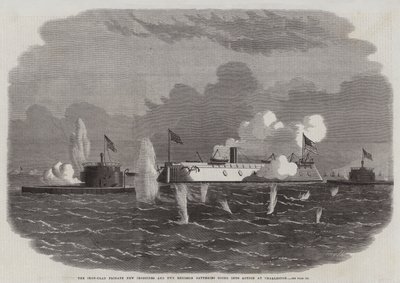 Demir Kaplı Fırkateyn Yeni Ironsides ve İki Ericsson Pili Charleston