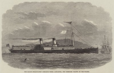 Thames Nehri'ndeki Yolcu Trafiği için Salon Buharlı Paket Şirketinin Gemisi Alexandra by Edwin Weedon
