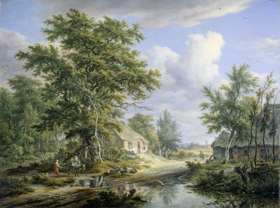 Bir Ormanın Kenarındaki Çiftlikler by Egbert van Drielst