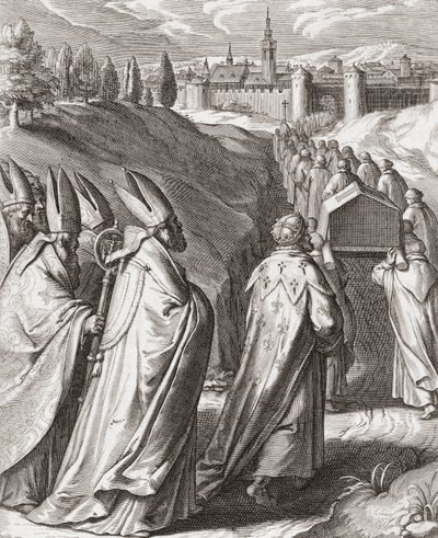 Aziz Thomas Aquinas'ın cenaze alayı by Egbert van Panderen