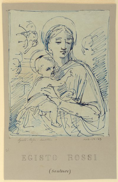 madonna ve çocuk by Egisto Rossi