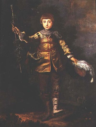 Bir ormanda dans eden genç bir çocuğun portresi by Eglon Hendrick van der (attr. to) Neer