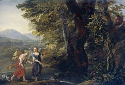 Tobias ve melek by Eglon van der Neer