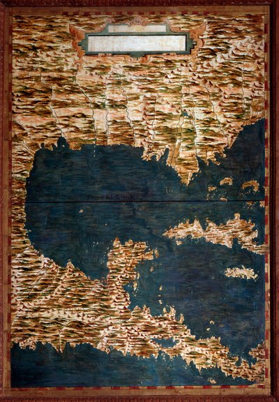Egnazio Danti (1536-1586) matematikçi, kozmograf ve İtalyan mimar tarafından yapılan Meksika, Küba, Florida ve Jamaika Haritası. 1567 civarında. Floransa, Palazzo Vecchio, Sala del Mappamondo by Egnazio Danti
