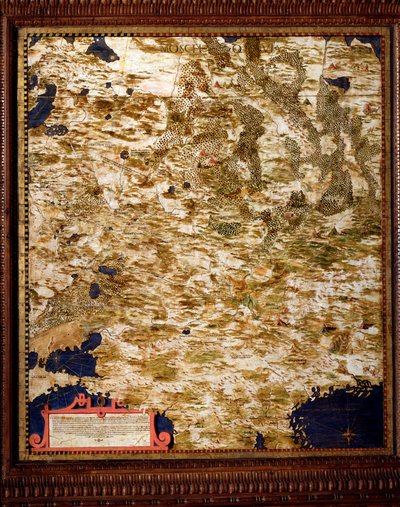 Egnazio Danti (1536-1586) matematikçi, kozmograf ve İtalyan mimar tarafından Moskova bölgesi haritası. 1567 civarında. Floransa, Palazzo Vecchio, Sala del Mappamondo by Egnazio Danti