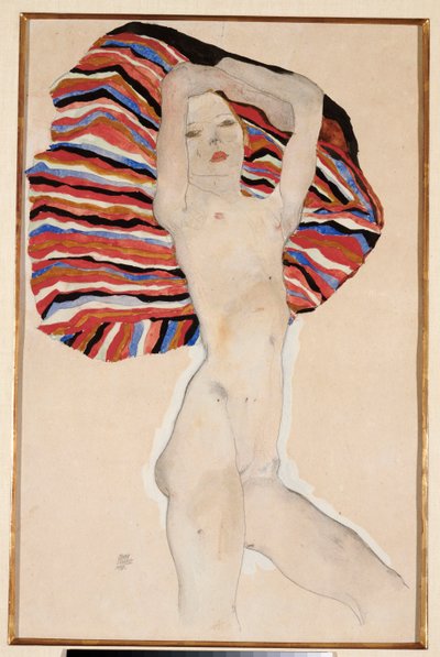 Renkli Malzemeye Karşı Yasa, 1911 by Egon Schiele