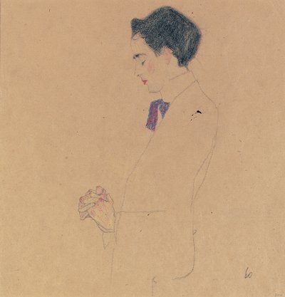 Katlanmış ellerle Anton Faistauer, 1909 by Egon Schiele