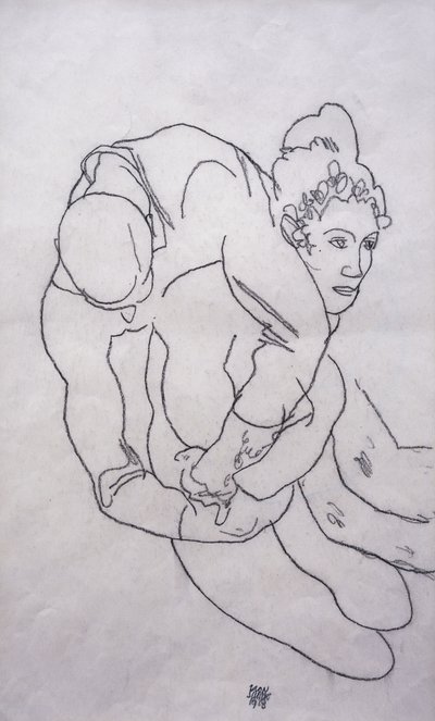 Sarılmak; Umarmende, 1918 by Egon Schiele