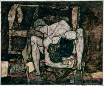Blinde Mutter [Kör Anne] (tuval üzerine yağlıboya) by Egon Schiele
