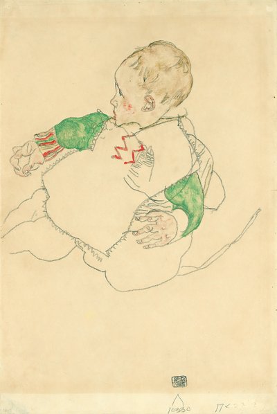Yeşil Kollu Çocuk by Egon Schiele