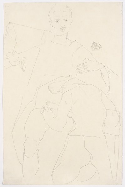 erotik sahne by Egon Schiele