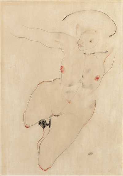 Çıplak kadın, 1912 by Egon Schiele