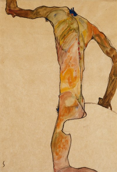 Erkek Çıplak; Mannlicher Akt, 1910 by Egon Schiele