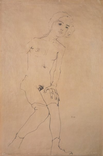 çıplak, 1910 by Egon Schiele