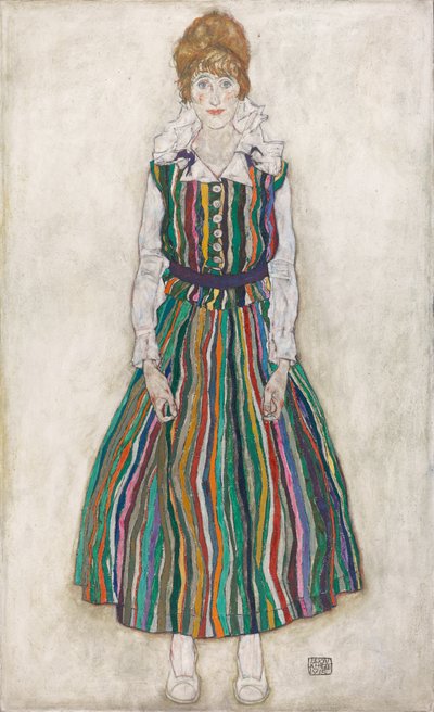 Sanatçının eşi Edith Schiele'nin portresi by Egon Schiele