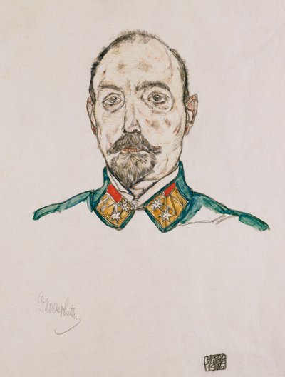 Birinci Subayın Portresi, 1916 by Egon Schiele