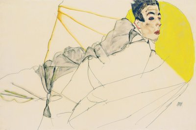 Yatan Çocuk Erich Lederer, 1913 by Egon Schiele