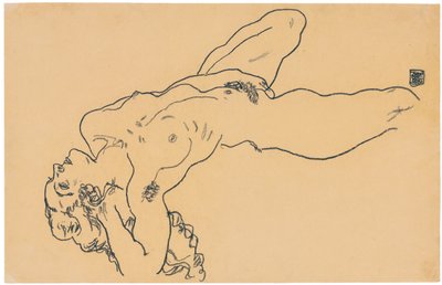 Çıplak uzanmış, 1918 by Egon Schiele
