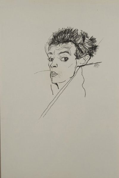 Otoportre, 1913 by Egon Schiele