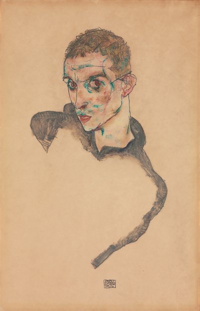 Otoportre; Kendi kendine eğitim, 1914 by Egon Schiele