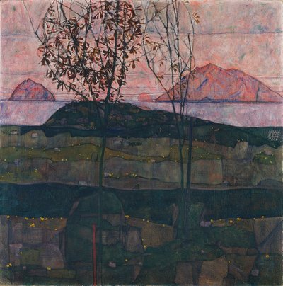 Batan Güneş, 1913 by Egon Schiele