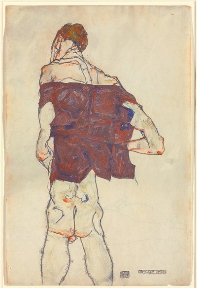 ayakta adam by Egon Schiele