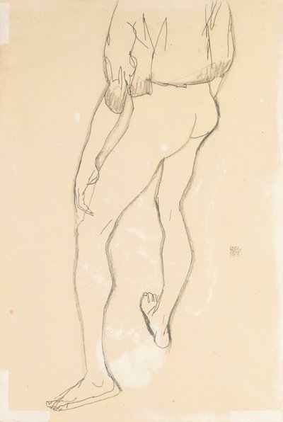 Çıplak erkek, 1913 by Egon Schiele