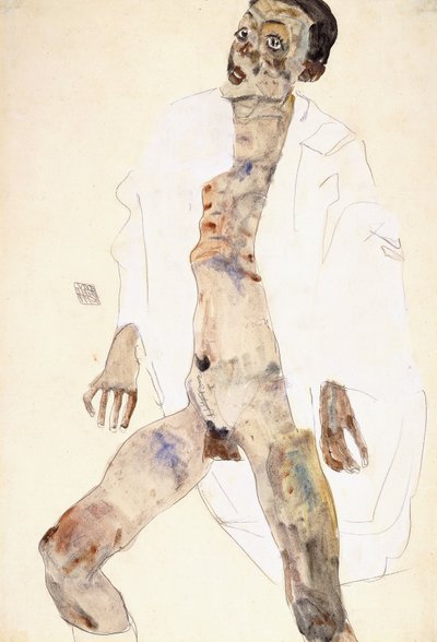 ayakta adam by Egon Schiele
