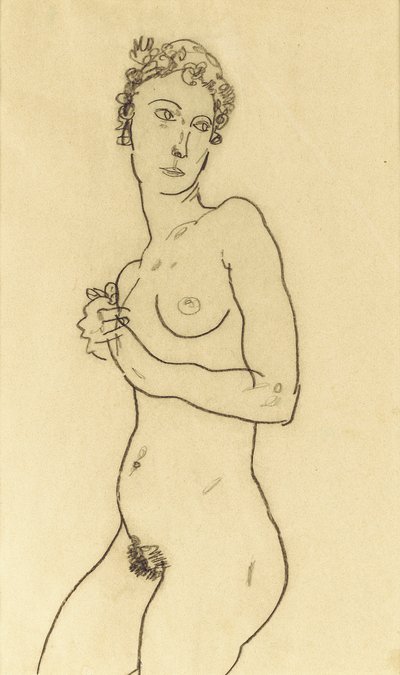 Çıplak durmak, 1918 by Egon Schiele