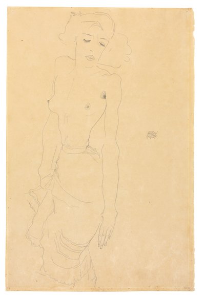 Ayakta duran kadın, 1911 by Egon Schiele