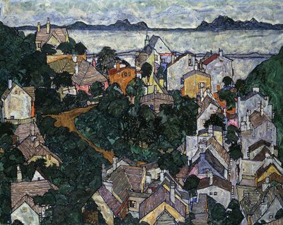 Yaz manzarası; Yaz manzarası, 1917 by Egon Schiele