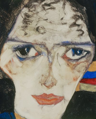 Yas tutan kadın (ahşap üzerine yağlıboya) by Egon Schiele