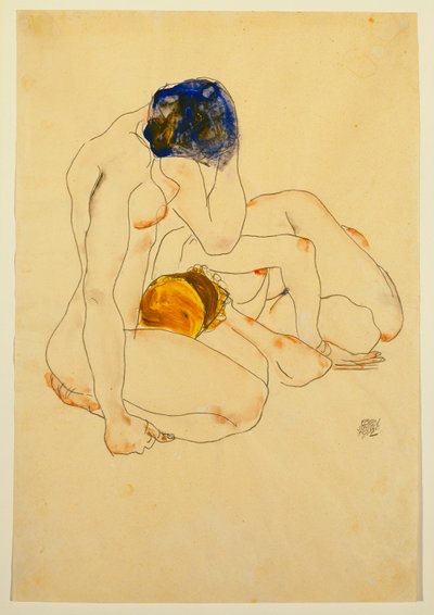 İki Arkadaş, 1912 by Egon Schiele