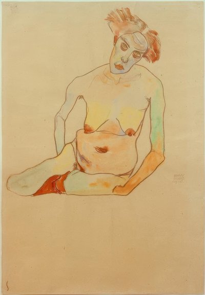 kadın çıplak by Egon Schiele