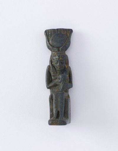 İsis ve Horus Figürü, muhtemelen Ptolemaios Dönemi, MÖ 305-30 (fayans) by Egyptian