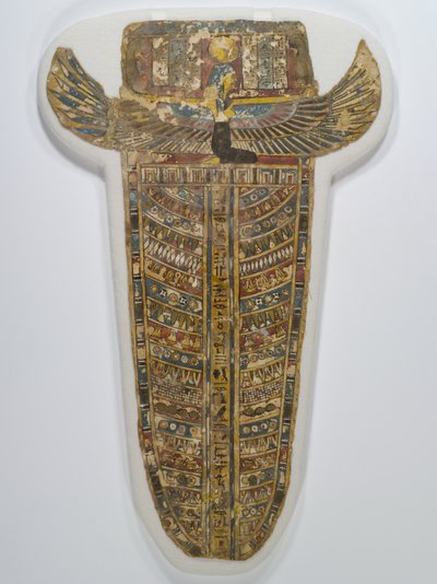 Boyalı Mumya Örtüsü (Önlük), MÖ 305-30 (keten, gesso, boya ve yaldız) by Egyptian