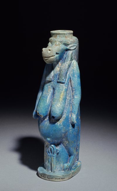 Taueret, Su aygırı tanrıçası, muhtemelen Geç Dönem, MÖ 664-332 dolayları (fayans sırlı çömlek) by Egyptian